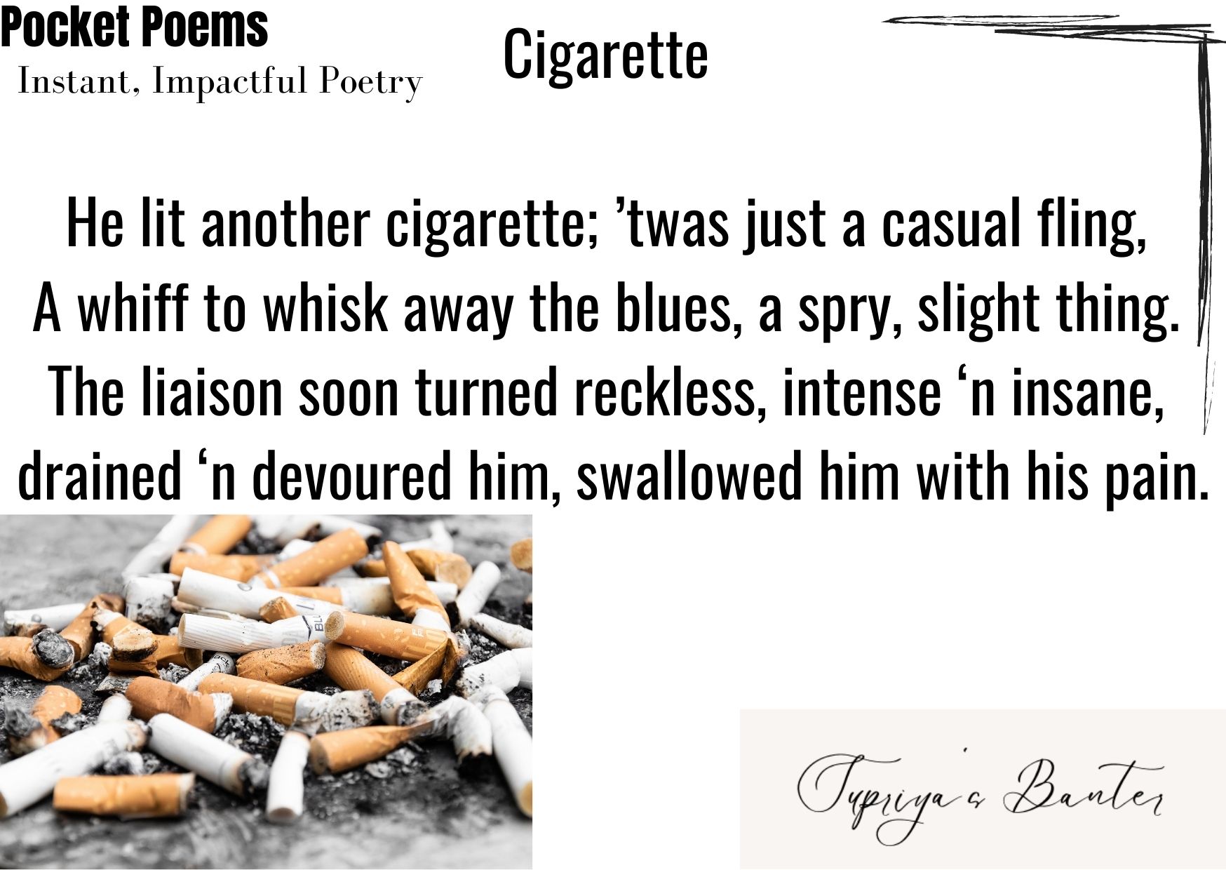 poems about cigarettes Micro-verse- Cigarette